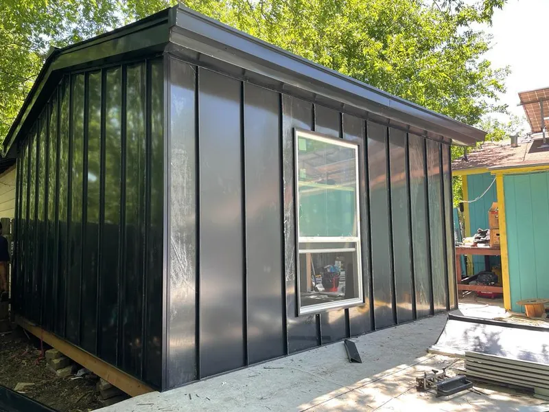 Black standing seam metal wall panels for Metal Roof Installation in Goldsboro